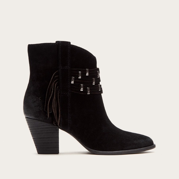 Frye Shoes - ✨NEW✨ FRYE Reed Suede Fringe Stud Bootie 8.5